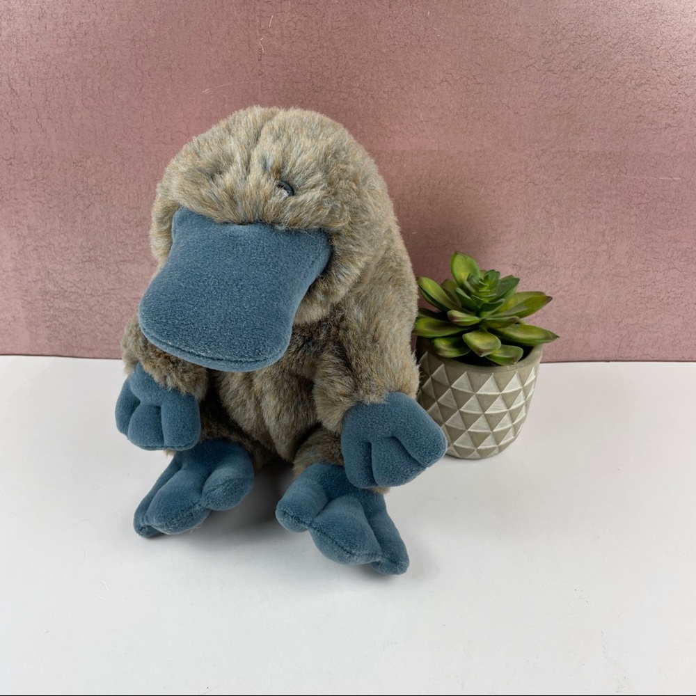 Vintage Gund Playtpus 1992 Webber Blue Footed Duck Plush Stuffed Animal